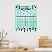 Poster Guichet Date d'échéance Calendrier avec empreintes (Cuisine)