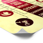 Poster Guide d'appariement des vins Amusement des aliment (Coin)