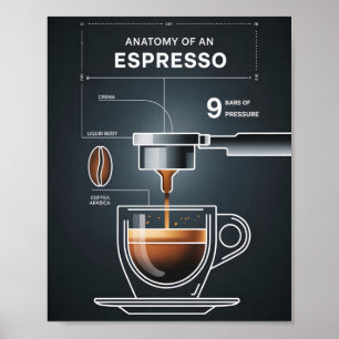 Poster Guide de l'amateur de café pour l'espresso pour la