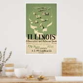 Poster Guide de l'Illinois 1940 WPA (Cuisine)
