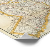 Poster Guide de Mendenhall, Road Map Connecticut (Coin)