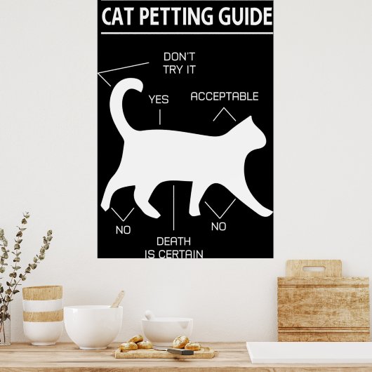 Poster Guide de préparation de chats (Cuisine)