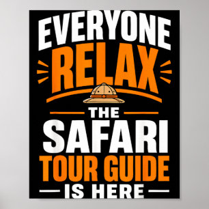 Poster Guide de safari drôle parc national faune