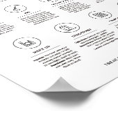 Poster Guide d'instructions sur l'enlèvement des tresses  (Coin)