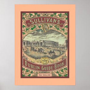 Poster Guide touristique vintage de Dublin Irlande Travel