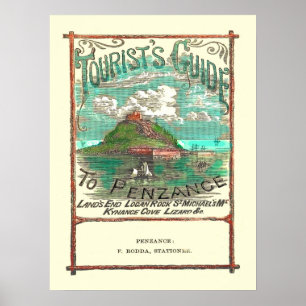 Poster Guide touristique vintage de Penzance Travel