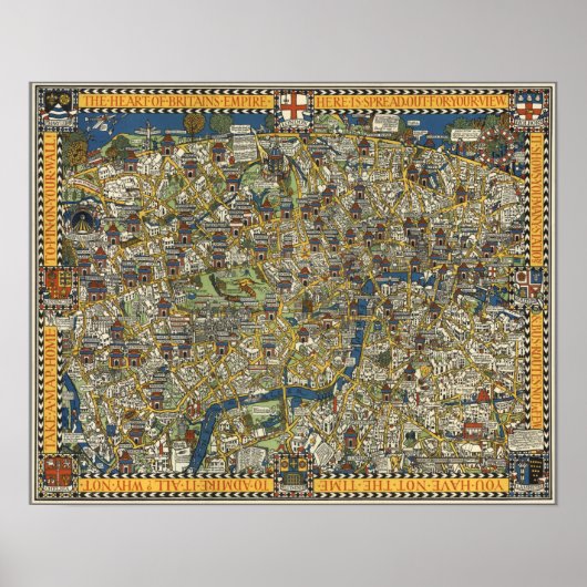Poster Guide vintage De Londres (Devant)