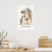 Poster Guidée Par Citation Légère Aquarelle Angel (Cuisine)