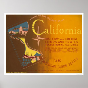 Poster Guidez à la Californie WPA 1940