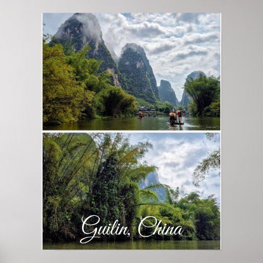 Poster Guilin, Chine Collage (Devant)