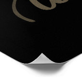 Poster Guillemet inspirant Or et Noir (Coin)