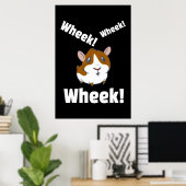 Poster Guinea pig Wheek! Wheek! (Bureau à domicile)
