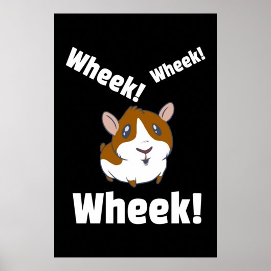 Poster Guinea pig Wheek! Wheek! (Devant)