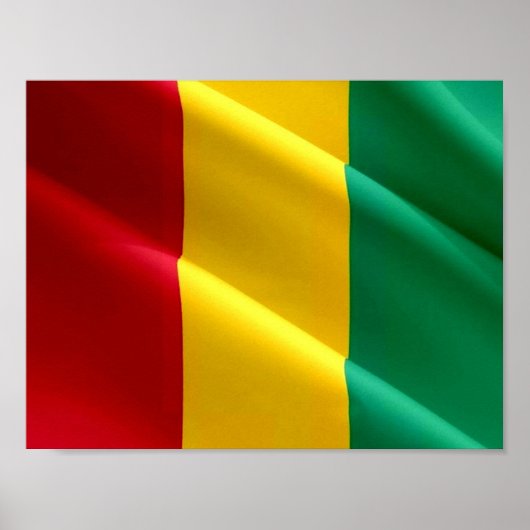 Poster Guinée - Drapeau - (Devant)