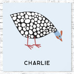 Poster Guinée Fowl Bird Personnalisé<br><div class="desc">Une poule de Guinée mignonne et décalée pour les fermiers,  les amateurs d'oiseaux et n'importe qui d'autre ! Art original de Nic Squirrell. Modifier le nom ou le texte à personnaliser, </div>