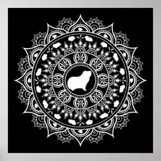 Poster Guinée Pig Mandala Art