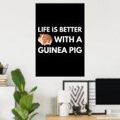 Poster Guinéen Pig Lover (Bureau à domicile)