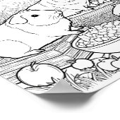 Poster Guinéens Porcs Mignons Animaux de compagnie Colora (Coin)