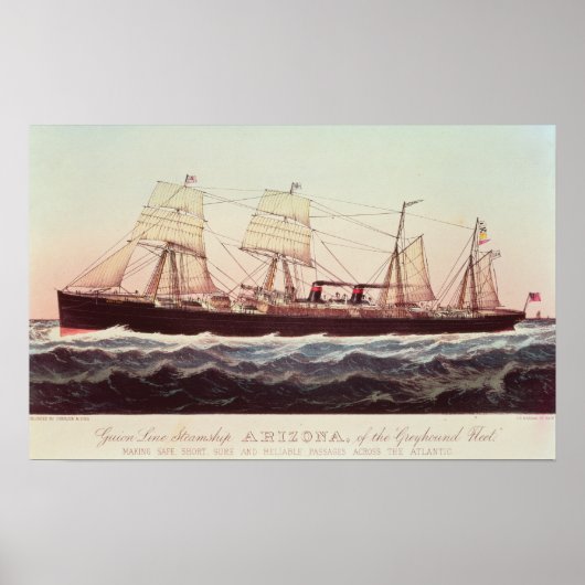 Poster Guion Line Steamship Arizona (Devant)