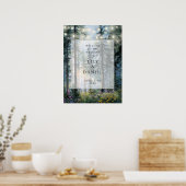 Poster Guirlande de lumières de forêt Panneau de bienvenu (Cuisine)