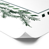 Poster Guirlande de pin aquarelle Bienvenue au mariage (Coin)