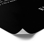 Poster Guirlande Lumineuse Florale Noir Blanc Programme d (Coin)