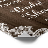 Poster Guirlande lumineuse florale rustique pour la récep (Coin)