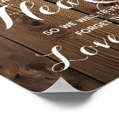 Poster Guirlande lumineuse rustique en forme de cœur pour (Coin)