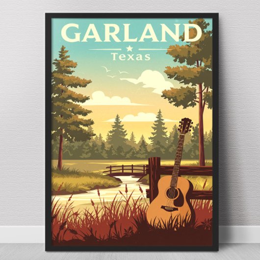 Poster Guirlande Vintage Texas