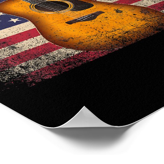 Poster Guitar 4th of July Venin American Flag USA - Count (Coin)