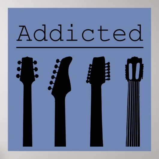 Poster Guitar addicted (Devant)