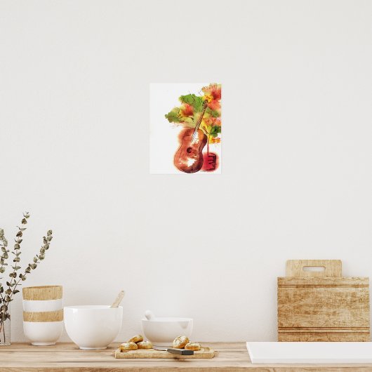 Poster Guitar And Tree (Cuisine)
