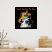 Poster Guitar Chien (Cuisine)