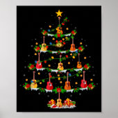 Poster Guitar Christmas Tree Lights Musical Guitar Guitar (Devant)