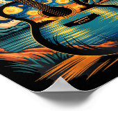 Poster Guitar Lake Starry Night Music Guitarist Van Gogh  (Coin)