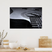 Poster Guitar Strings Canvas  BW (Cuisine)