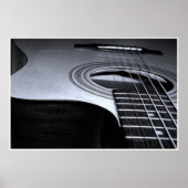 Poster Guitar Strings Canvas  BW (Devant)