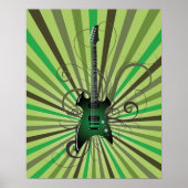 Poster Guitar vert (Devant)