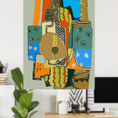Poster Guitare Abstraite (Bureau à domicile)