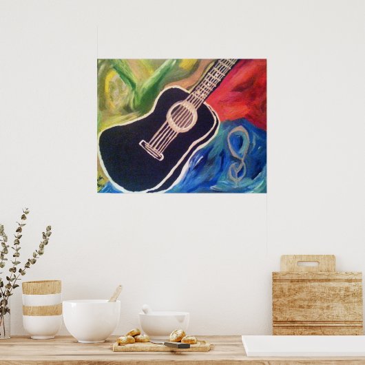 Poster Guitare Abstraite (Cuisine)