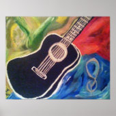 Poster Guitare Abstraite (Devant)