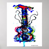 Poster Guitare Abstraite (Devant)