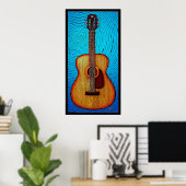 Poster Guitare acoustique (Bureau à domicile)