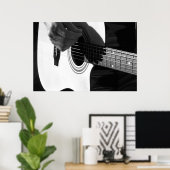 Poster Guitare acoustique (Bureau à domicile)