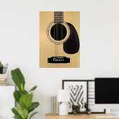 Poster Guitare acoustique (Bureau à domicile)