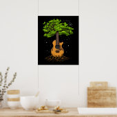 Poster Guitare Acoustique Arbre De Vie (Cuisine)