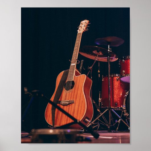 Poster Guitare acoustique cool (Devant)