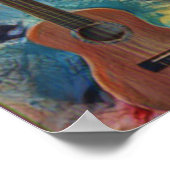 Poster Guitare acoustique cool (Coin)