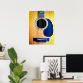 Poster Guitare Acoustique Dreadnought 6 Cordes Design d'A (Bureau à domicile)