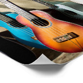 Poster Guitare acoustique géniale (Coin)